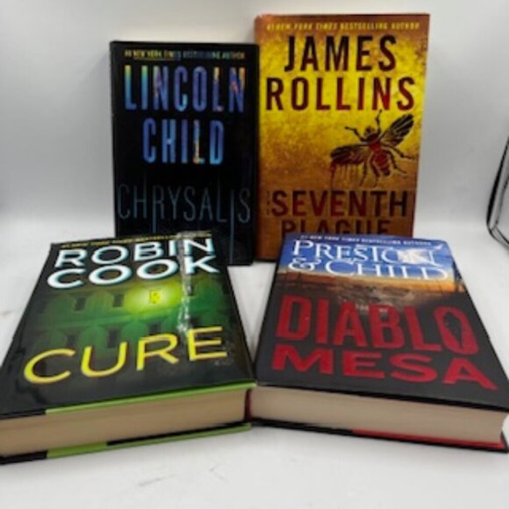 Books Set Of‎ 4 Novels Action Adventures Hardback Various Authors